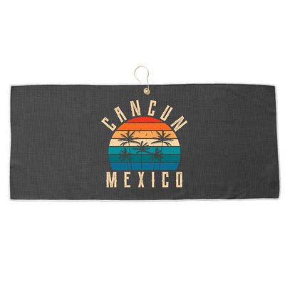 Cancun Mexico Gift Retro Beach Souvenir Cancun Gift Cancun Meaningful Gift Large Microfiber Waffle Golf Towel