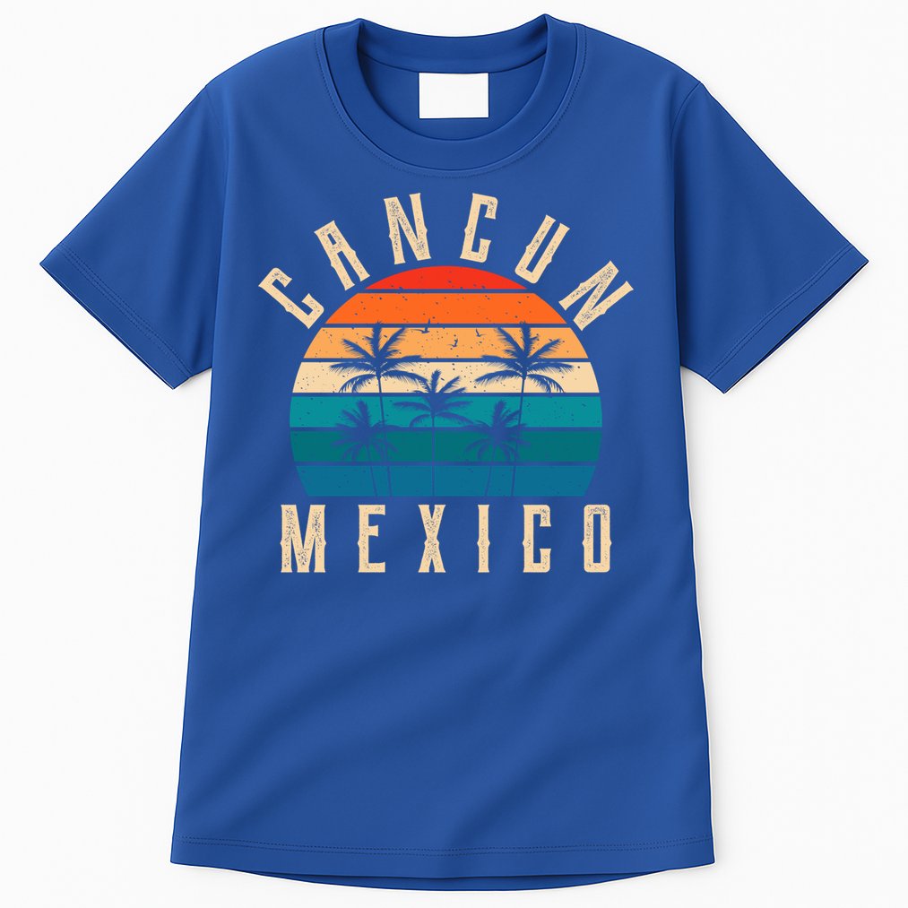 Cancun Mexico Gift Retro Beach Souvenir Cancun Gift Cancun Meaningful Gift Tall T-Shirt