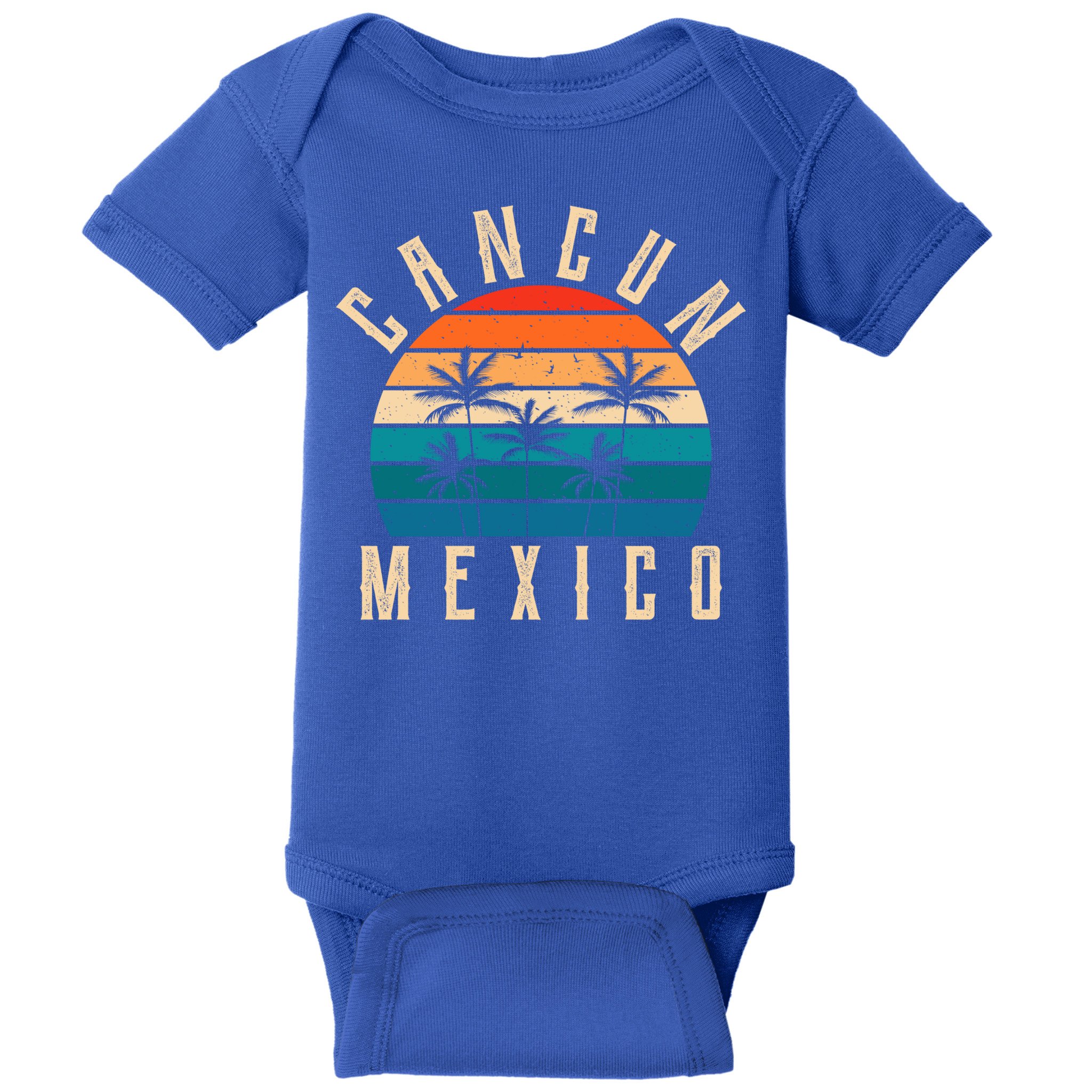 Cancun Mexico Gift Retro Beach Souvenir Cancun Gift Cancun Meaningful Gift Baby Bodysuit