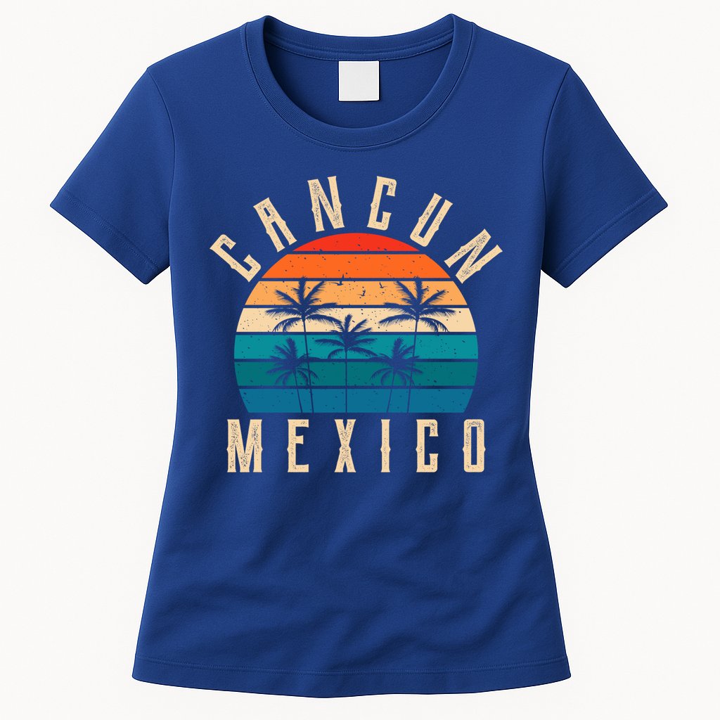 Cancun Mexico Gift Retro Beach Souvenir Cancun Gift Cancun Meaningful Gift Womens T-Shirt