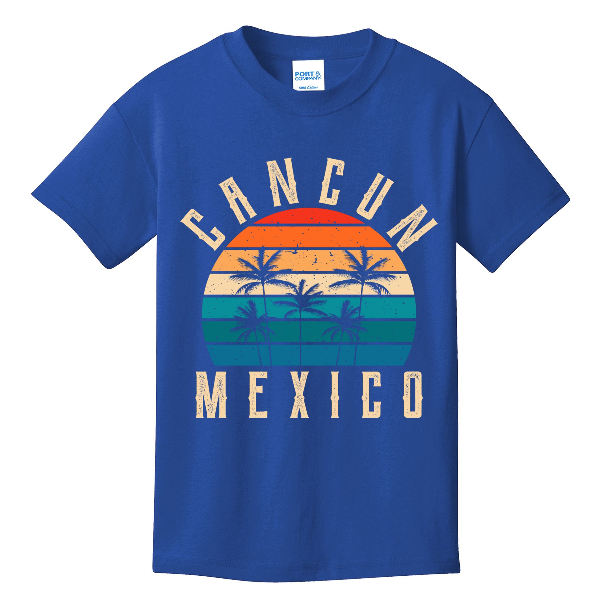 Cancun Mexico Gift Retro Beach Souvenir Cancun Gift Cancun Meaningful Gift Kids T-Shirt