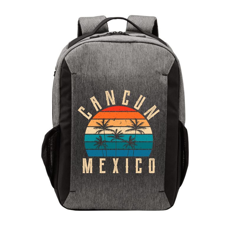 Cancun Mexico Gift Retro Beach Souvenir Cancun Gift Cancun Meaningful Gift Vector Backpack