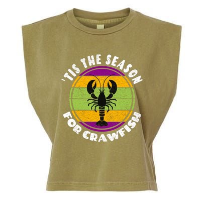 Crawfish Mardi Gras - Tis The Season For Crawfish Garment-Dyed Women's Muscle Tee