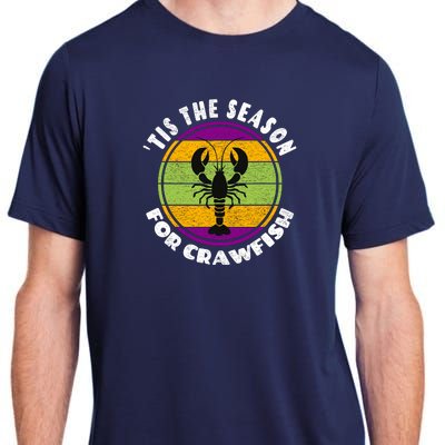 Crawfish Mardi Gras - Tis The Season For Crawfish Adult ChromaSoft Performance T-Shirt