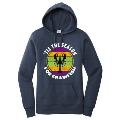 Crawfish Mardi Gras - Tis The Season For Crawfish Women's Pullover Hoodie