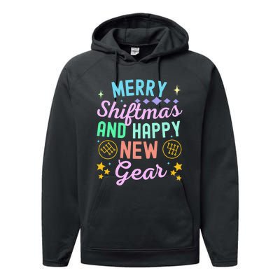 Christmas Manual Gearbox Merry Shiftmas And A Happy New Gear Performance Fleece Hoodie