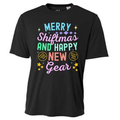 Christmas Manual Gearbox Merry Shiftmas And A Happy New Gear Cooling Performance Crew T-Shirt