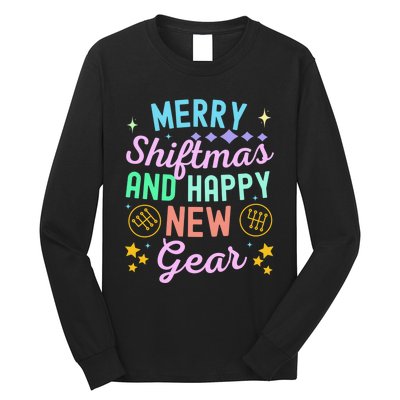 Christmas Manual Gearbox Merry Shiftmas And A Happy New Gear Long Sleeve Shirt