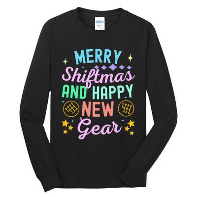 Christmas Manual Gearbox Merry Shiftmas And A Happy New Gear Tall Long Sleeve T-Shirt