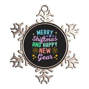 Christmas Manual Gearbox Merry Shiftmas And A Happy New Gear Metallic Star Ornament