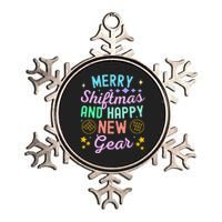 Christmas Manual Gearbox Merry Shiftmas And A Happy New Gear Metallic Star Ornament