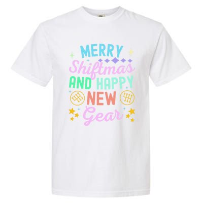 Christmas Manual Gearbox Merry Shiftmas And A Happy New Gear Garment-Dyed Heavyweight T-Shirt