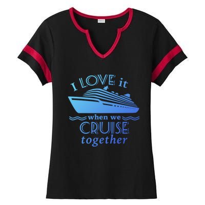 Cruise Meaningful Gift For Couples Who Love Cruising Together Gift Ladies Halftime Notch Neck Tee