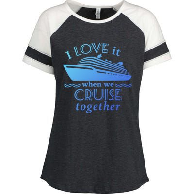 Cruise Meaningful Gift For Couples Who Love Cruising Together Gift Enza Ladies Jersey Colorblock Tee