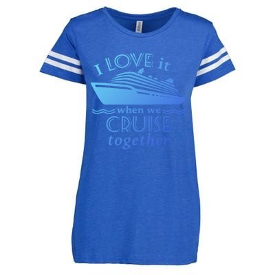 Cruise Meaningful Gift For Couples Who Love Cruising Together Gift Enza Ladies Jersey Football T-Shirt