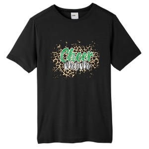 Cheer Mom Great Gift Leopard Cheetah Print Green Cheer Gift Tall Fusion ChromaSoft Performance T-Shirt