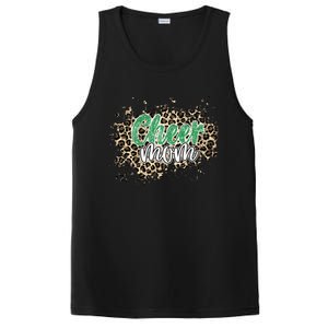 Cheer Mom Great Gift Leopard Cheetah Print Green Cheer Gift PosiCharge Competitor Tank