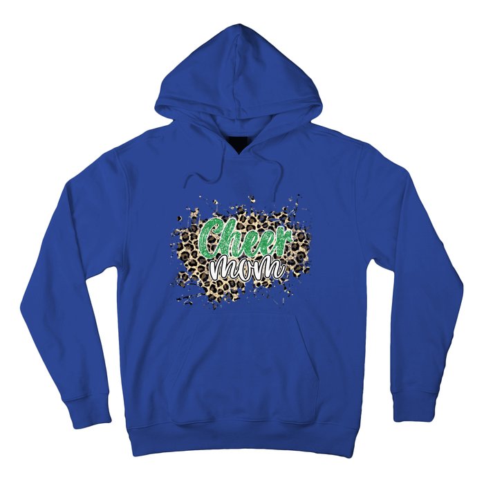 Cheer Mom Great Gift Leopard Cheetah Print Green Cheer Gift Hoodie