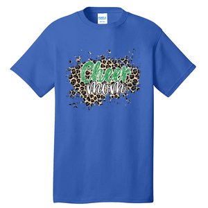 Cheer Mom Great Gift Leopard Cheetah Print Green Cheer Gift Tall T-Shirt