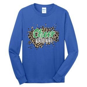 Cheer Mom Great Gift Leopard Cheetah Print Green Cheer Gift Tall Long Sleeve T-Shirt