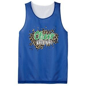 Cheer Mom Great Gift Leopard Cheetah Print Green Cheer Gift Mesh Reversible Basketball Jersey Tank