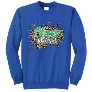 Cheer Mom Great Gift Leopard Cheetah Print Green Cheer Gift Tall Sweatshirt