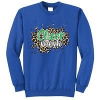 Cheer Mom Great Gift Leopard Cheetah Print Green Cheer Gift Tall Sweatshirt