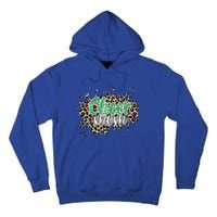 Cheer Mom Great Gift Leopard Cheetah Print Green Cheer Gift Tall Hoodie