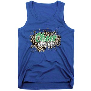 Cheer Mom Great Gift Leopard Cheetah Print Green Cheer Gift Tank Top