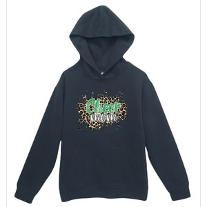 Cheer Mom Great Gift Leopard Cheetah Print Green Cheer Gift Urban Pullover Hoodie