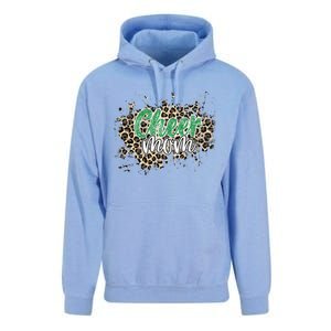 Cheer Mom Great Gift Leopard Cheetah Print Green Cheer Gift Unisex Surf Hoodie