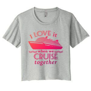 Cruise Meaningful Gift For Couples Who Love Cruising Together Gift Women's Crop Top Tee