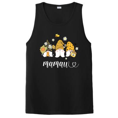 Cute Mamaw Gnomes With Bees And Sunflower Southern Grandma Gift PosiCharge Competitor Tank