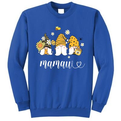 Cute Mamaw Gnomes With Bees And Sunflower Southern Grandma Gift Sweatshirt