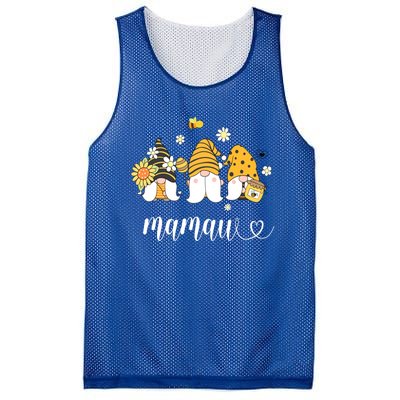 Cute Mamaw Gnomes With Bees And Sunflower Southern Grandma Gift Mesh Reversible Basketball Jersey Tank