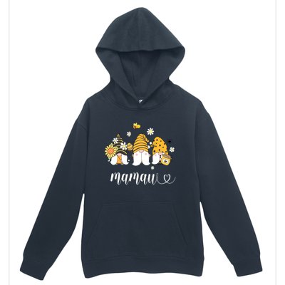 Cute Mamaw Gnomes With Bees And Sunflower Southern Grandma Gift Urban Pullover Hoodie