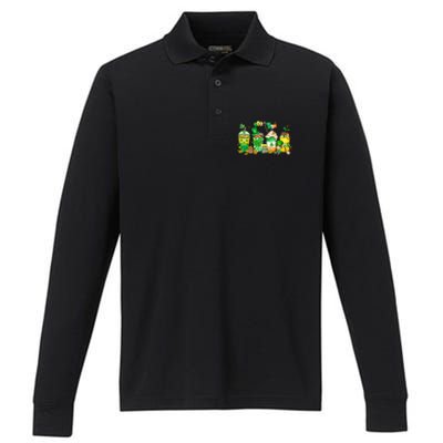 St Patricks Day Plus Size Coffee Mug Cup Graphic Performance Long Sleeve Polo