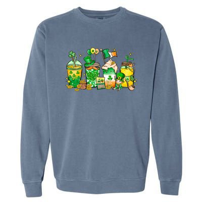 St Patricks Day Plus Size Coffee Mug Cup Graphic Garment-Dyed Sweatshirt