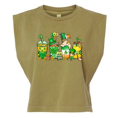 St Patricks Day Plus Size Coffee Mug Cup Graphic Garment-Dyed Women's Muscle Tee