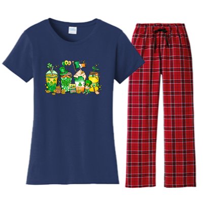 St Patricks Day Plus Size Coffee Mug Cup Graphic Women's Flannel Pajama Set