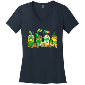 St Patricks Day Plus Size Coffee Mug Cup Graphic Women's V-Neck T-Shirt