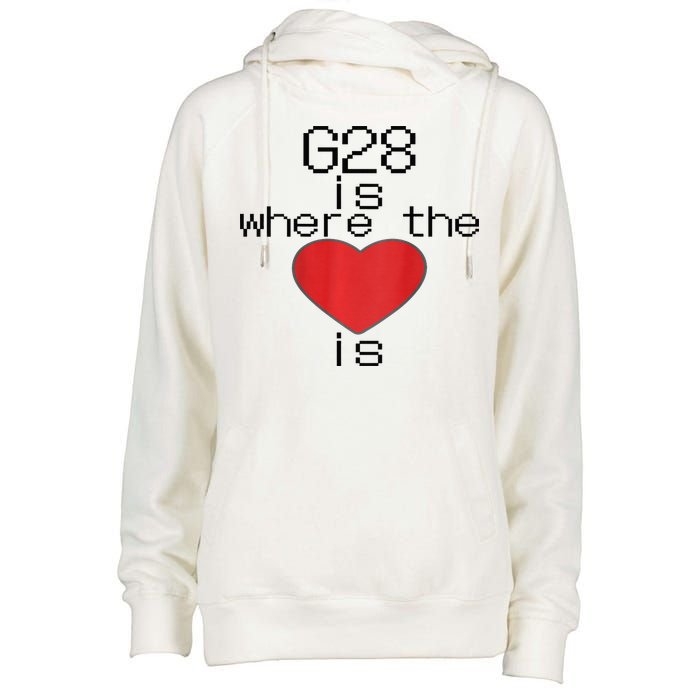CNC Machinist G28 Home is where the heart is Womens Funnel Neck Pullover Hood