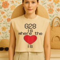 CNC Machinist G28 Home is where the heart is Garment-Dyed Women's Muscle Tee