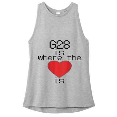 CNC Machinist G28 Home is where the heart is Ladies PosiCharge Tri-Blend Wicking Tank
