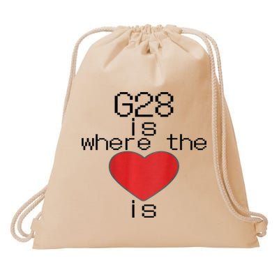 CNC Machinist G28 Home is where the heart is Drawstring Bag