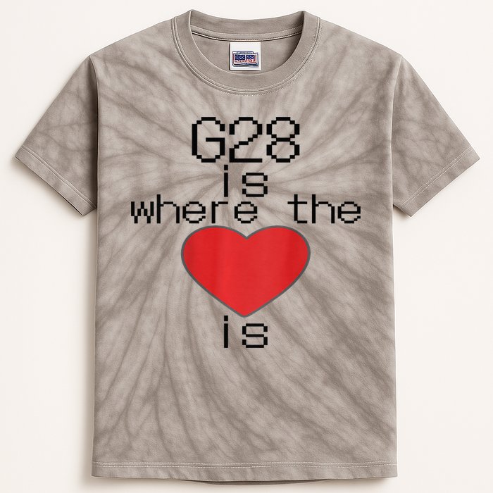 CNC Machinist G28 Home is where the heart is Kids Tie-Dye T-Shirt