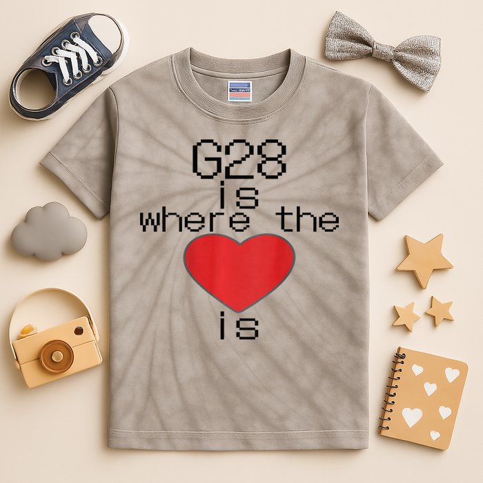 CNC Machinist G28 Home is where the heart is Kids Tie-Dye T-Shirt