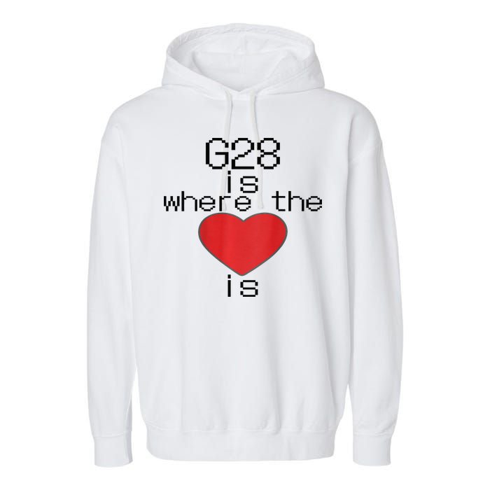 CNC Machinist G28 Home is where the heart is Garment-Dyed Fleece Hoodie