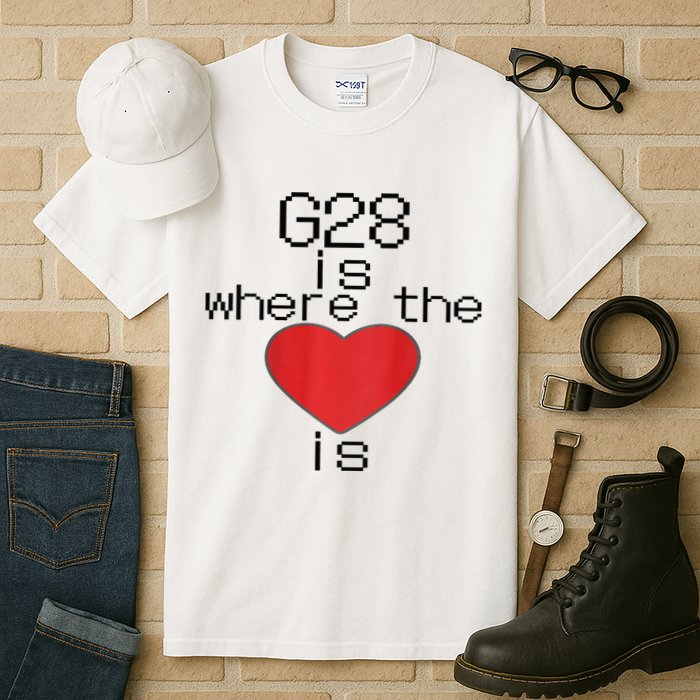 CNC Machinist G28 Home is where the heart is Tall T-Shirt