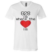 CNC Machinist G28 Home is where the heart is V-Neck T-Shirt